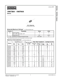 Datasheet 1N4733A производства Fairchild